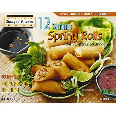 SHANGHAI KITCHEN SPRING ROLLS SHRIMP PRECOOK