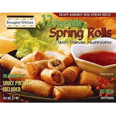 SHANGHAI KITCHEN SPRING ROLLS VEGETABLE PRECOOK
