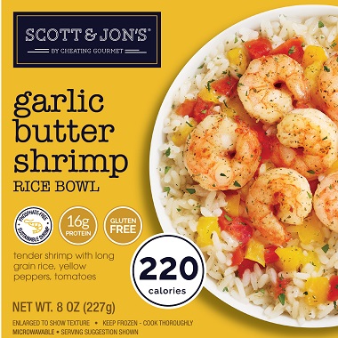 GARLIC BUTTER SHRIMP RICE BOWL