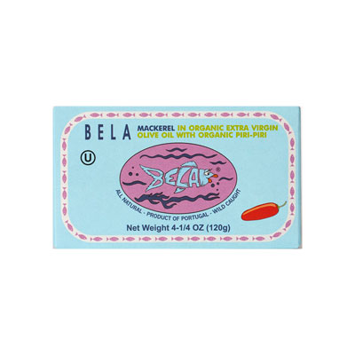 Mackerel in Organic Extra Virgin Olive Oil with Organic Piri-Piri