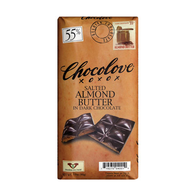 Salted Amond Butter in Dark Chocolate 55% Cocoa Content