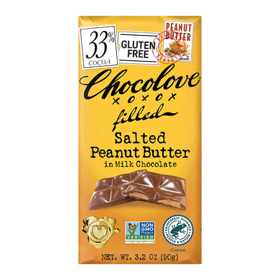 Glunten Free Salted Peanut Butter filled in Milk Chocolate 33% Cocoa Content