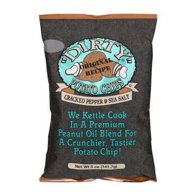 Kettle Potato Chips : Cracked Pepper & Sea Salt (L)