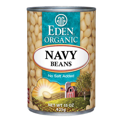 Organic Canned Beans : Navy