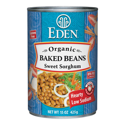 Organic Seasoned Beans : Baked with Sweet Sorghum