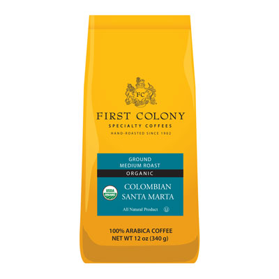 Ground Coffee : Organic Colombian Santa Marta (Medium)
