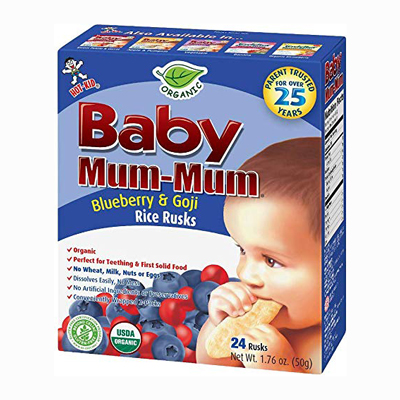 Organic Rice Rusks : Blueberry & Goji