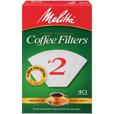 Coffee Filters : No. 2 White (40ct)