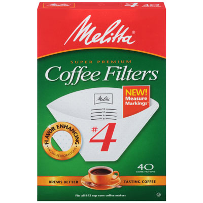 Coffee Filters : No. 4 White (40ct)