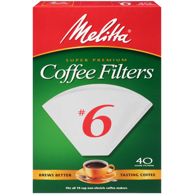 Coffee Filters : No. 6 White (40ct)