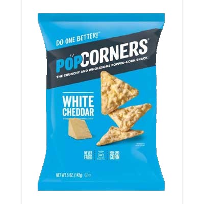 Popped Corn Chips : White Cheddar