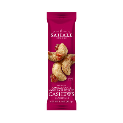 Glazed Mixes : Pomegranate Vanilla Flavored Cashews (1.5oz)