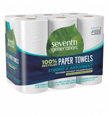 Paper Towels : Recycled 2 Ply (140 sheets * 6pk)