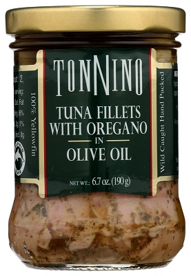 Tuna Fillets with Oregano in Olive Oil