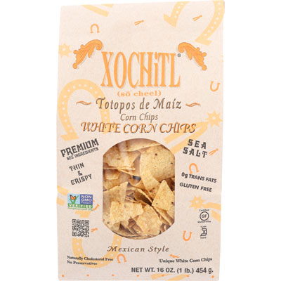 Corn Tortilla Chips : Organic White Corn (16oz)