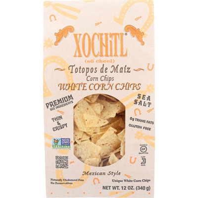 Corn Tortilla Chips : Organic White Corn (12oz)