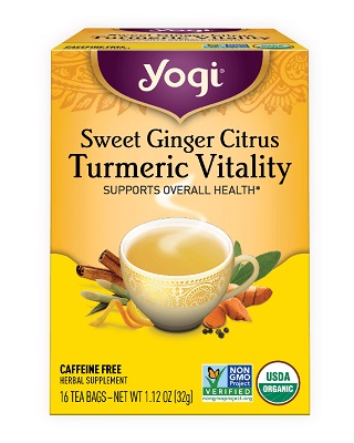 YOGI SWEET GINGER CITRUS TURMERIC VITALITY